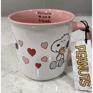 SNOOPY Hug “Life Is Better With Friends” Hearts Valentines 20oz Mug 2023 Gift